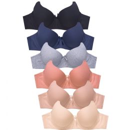 288 Bulk Sofra Ladies Plain Cotton Bra Cup C