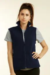 12 Bulk Sofra Ladies Polar Fleece Vest Size M
