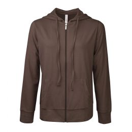 12 Bulk Sofra Ladies Single Jersey ZiP-Up Hoodie Jacket Large