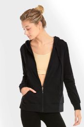 12 Bulk Sofra Ladies Single Jersey ZiP-Up Hoodie Jacket Xlarge