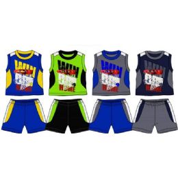 48 Bulk Spring Boys Close Mesh Short Sets Infant