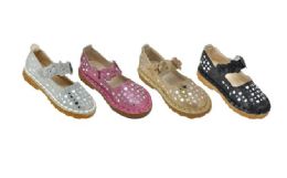 18 Bulk Toddlers Shoes Color Silver