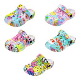 60 Bulk Unisex Toddler Pop Art Clog Assorted