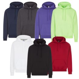 288 Bulk Unisex Cotton Irregular Hoodies With Front Pockets Asst Colors And Sizes M-2xl