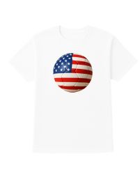 6 Bulk Unisex Cotton Soccer Printed T Shirt Usa Soccer Printed Tee White Size Xlarge