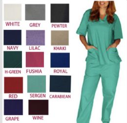 36 Bulk Unisex Scrub Pants Assorted Colors And Sizes