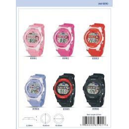 12 Bulk Digital Watch - 85902 assorted colors