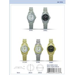 12 Bulk Ladies Watch - 39366 assorted colors