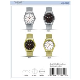 12 Bulk Men's Watch - 38133 assorted colors