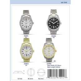 12 Bulk Men's Watch - 35492 assorted colors