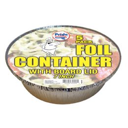 36 Bulk Dispozeit Aluminum Container 7 In 5 Ct Includes Board Lid