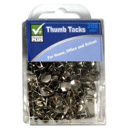 36 Bulk Check Plus Thumb Tack 300 Ct Assorted