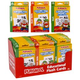 24 Bulk Playskool 36ct Math Flash Cards 4 Assorted Boxed In Pdq See n2