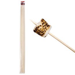36 Bulk Campfire Bamboo Roasting Stick 8pk 30inl/6mm For Hot Dog/marshmallows Bbq Polybag/header