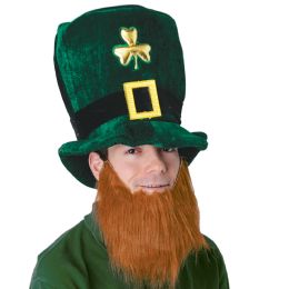 6 Bulk Wholesale Plush Leprechaun Hat W/beard - Wholesale Sock Deals