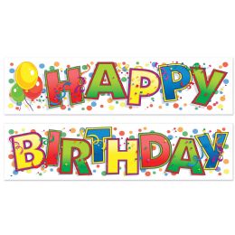 12 Bulk Happy Birthday Banner