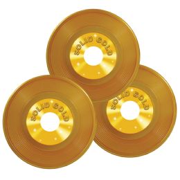 12 Bulk Gold Plastic Records 