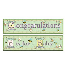 12 Bulk B Is For Baby Banners