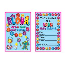 12 Bulk Hula Baby Invitations