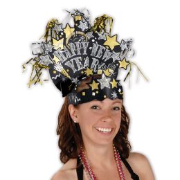 12 Bulk Glittered New Year Headdress