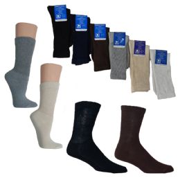 36 Bulk Knit Crew Diabetic Socks - Custom Assortment
