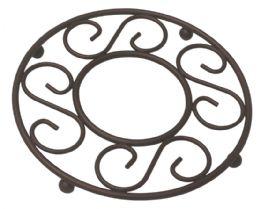 12 Bulk Scroll Collection Steel Trivet, Bronze