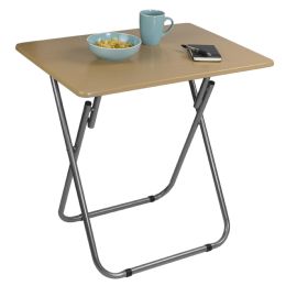 4 Bulk Home Basics Jumbo MultI-Purpose Foldable Table, Natural