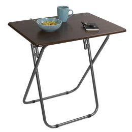 4 Bulk Home Basics Jumbo MultI-Purpose Foldable Table, Cherry