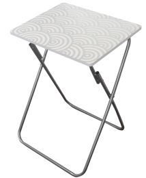 6 Bulk Home Basics Metallic MultI-Purpose Foldable Table, Silver