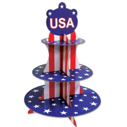 12 Bulk Patriotic Cupcake Stand