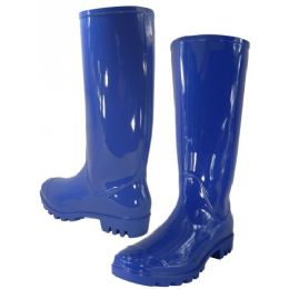 24 Bulk Women's Royal 6-11 13.5 Inches Super Soft Rubber Rain Boots