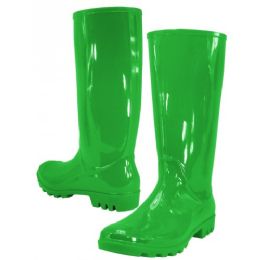 24 Bulk Women's Red 6-11 13.5 Inches Super Soft Rubber Rain Boots