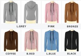 12 Bulk Women's Activewear Jacket Nylon LuLu Materia Pink