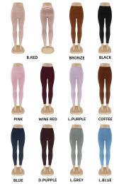 12 Bulk Women's Activewear Leggings L. Purple