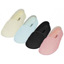 48 Bulk Women's Cotton Terry Close Toe And Close Back House Slippers Size xl