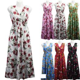 12 Bulk Women's Dress Short Sleeve Floral Print - Large
