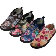 36 Bulk Women's Floral Printed Wave" Water Shoes Sizes 6-11