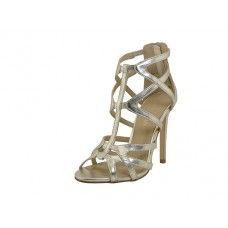12 Bulk Women's High Heel Gladiator Sandal Silver Color Sizes 5-8.5