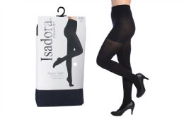 36 Bulk Women's Isadora Shaper Opaque 120 Deniers Tights In Black Size S/m