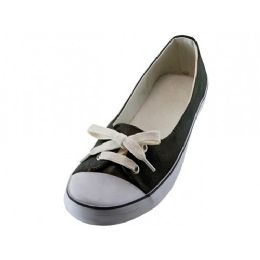 24 Bulk Women's 6-11 Lace Up Casual Canvas Shoe