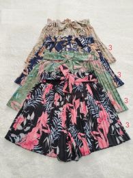 12 Bulk Women's Shorts Ruffled Style Floral Print L/xl