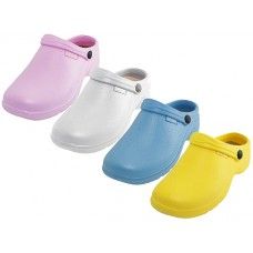 24 Bulk Women's Sport Close Toe Rubber Nursing Clogs Sizes 6-11