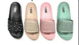 24 Bulk Women's Studded Fashion Slipper Sandel Size 6-11