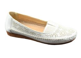 18 Bulk Women Slip On Loafers Casual Flat Walking Shoes Color White Size 7-11