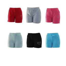 24 Bulk Womens Active Wear Short Assorted Size And Colors L-xl