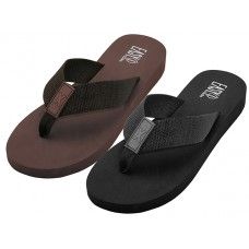36 Bulk Womens Eva Thong Sandals With 1 Inch Heel Wedge Sizes 6-11