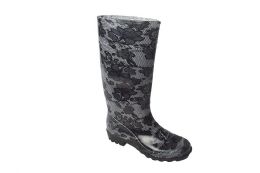12 Bulk Womens Rain Boots Specially Designed Lightweight Color Black Size 6-11