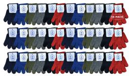12 Bulk Yacht And Smith Kid's Unisex Gloves In Assorted Colors