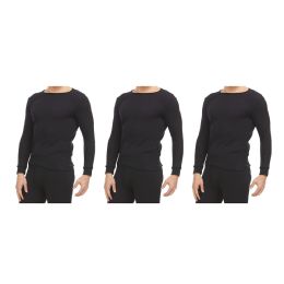 6 Bulk Yacht And Smith Men's Thermal Long Sleeve Shirt In Black Size Medium