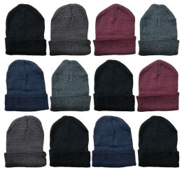 240 Bulk Yacht & Smith Assorted Unisex Winter Warm Beanie Hats, Cold Resistant Winter Hat Bulk Buy